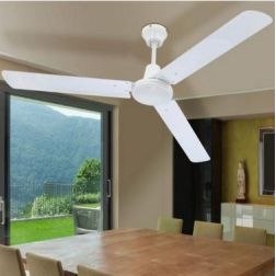 FERRO VENTILATORE A SOFFITTO BIANCO SENZA LUCE 3 PALE DIAMETRO 142 CM CON TELECOMANDO INCLUSO Globo Lighting - Cristalensi Shop  2