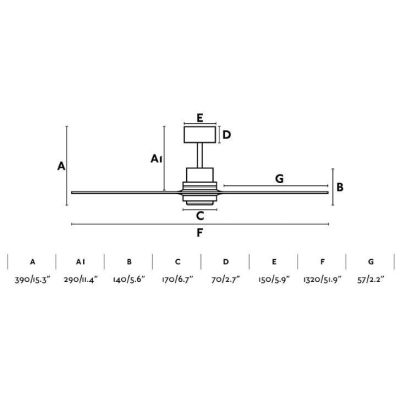 LANTAU L VENTILATORE A SOFFITTO LED 15W LUCE 3000K D132 CM NICKEL CON PALE NOCE O PINO FARO VENTILATORI - Cristalensi Shop Onlin