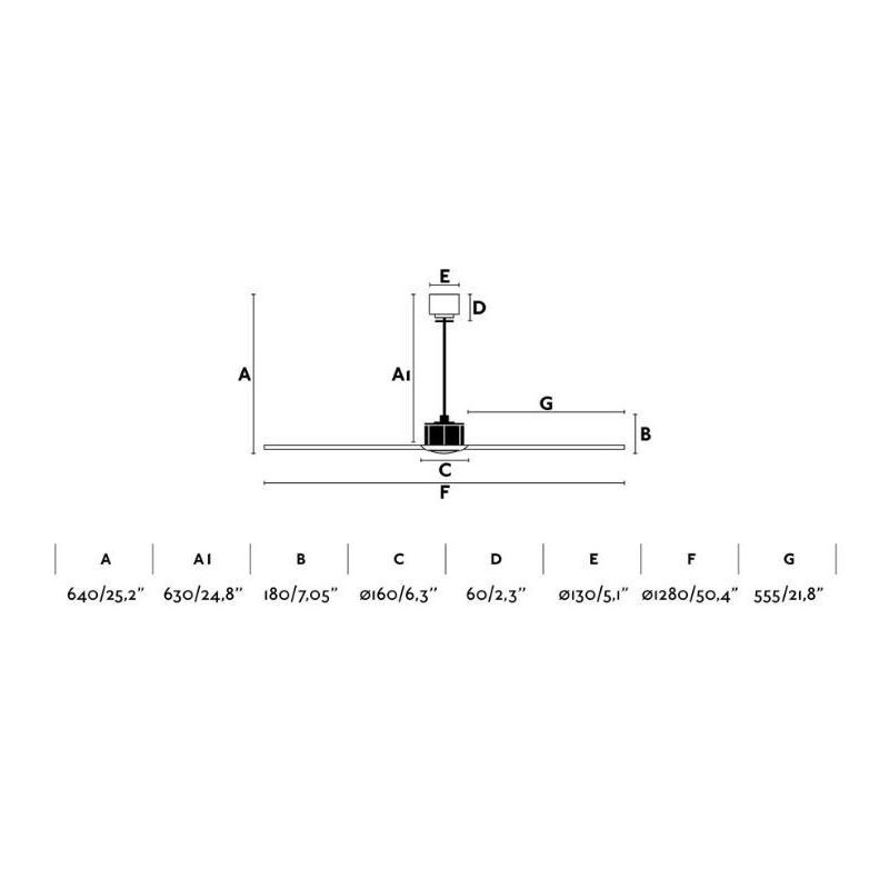 JUST FAN VENTILATORE A SOFFITTO OTTONE SPAZZOLATO CON 3 PALE NERE SENZA LUCE CON TELECOMANDO FARO VENTILATORI - Cristalensi Shop