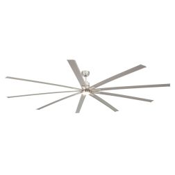 MANHATTAN VENTILATORE DIAMETRO CM 240 LUCE LED 16W DIMMERABILE CON 9 PALE TELECOMANDO INCLUSO FARO VENTILATORI - Cristalensi Sho