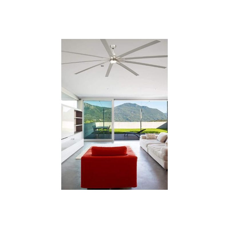 MANHATTAN VENTILATORE DIAMETRO CM 240 LUCE LED 16W DIMMERABILE CON 9 PALE TELECOMANDO INCLUSO FARO VENTILATORI - Cristalensi Sho