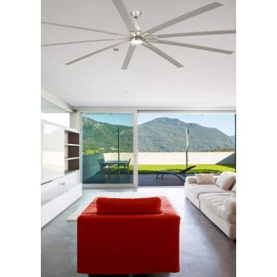 MANHATTAN VENTILATORE DIAMETRO CM 240 LUCE LED 16W DIMMERABILE CON 9 PALE TELECOMANDO INCLUSO FARO VENTILATORI - Cristalensi Sho