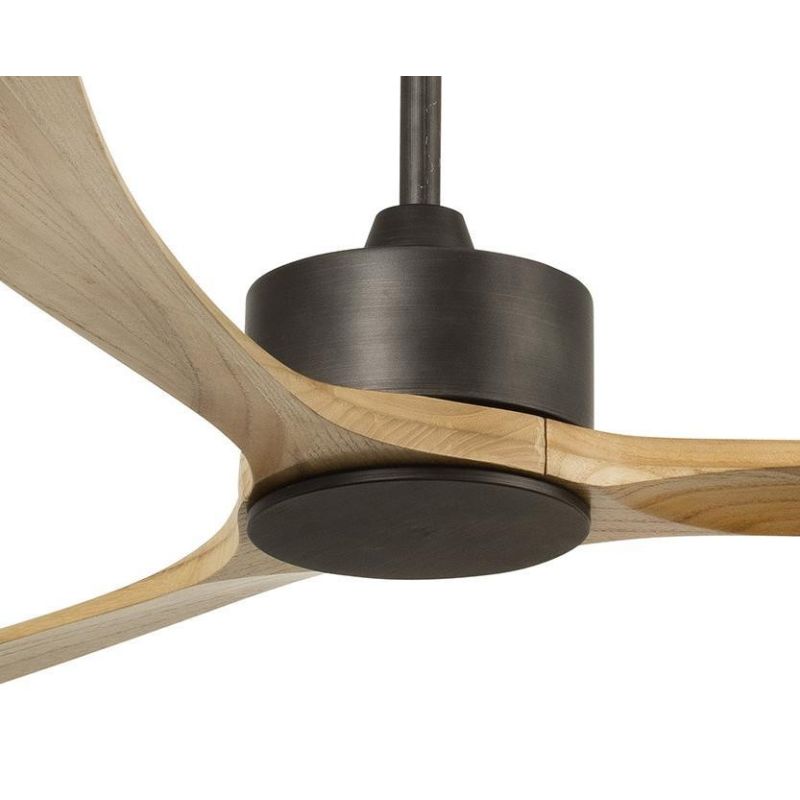 KAUAI VENTILATORE MARRONE O BIANCO DIAMETRO CM 240 SENZA LUCE CON PALE IN LEGNO E TELECOMANDO INCLUSO FARO VENTILATORI - Cristal
