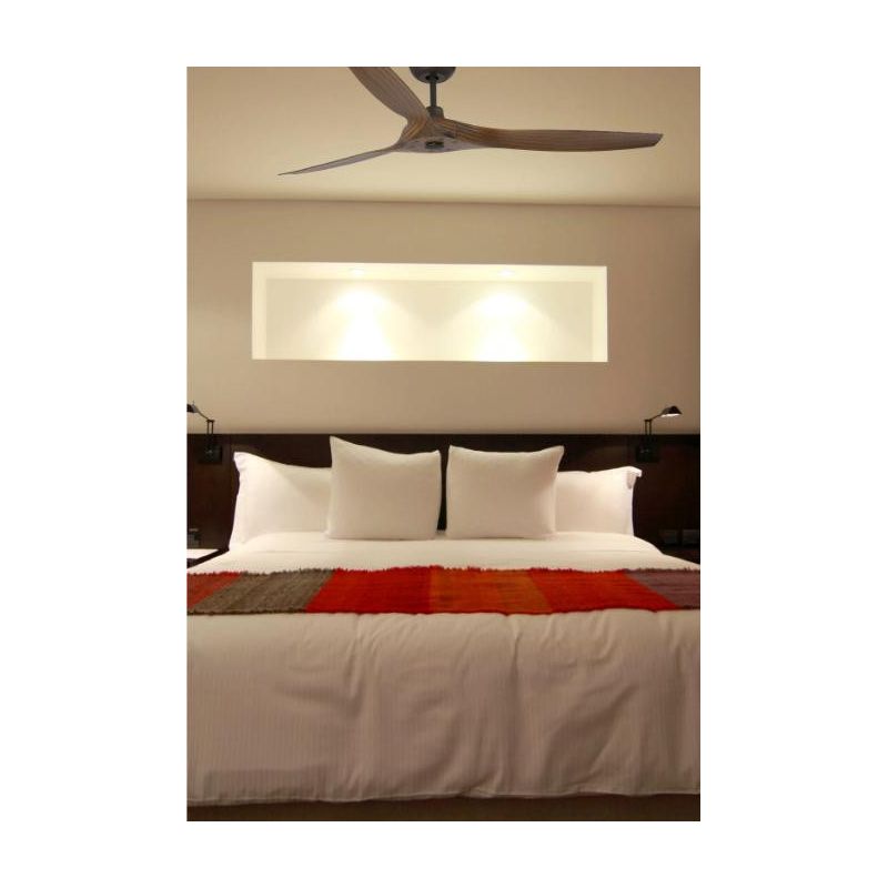 MOREA VENTILATORE SENZA LUCE CON 3 PALE PINO O NOGAL DIAMETRO CM 150 CON TELECOMANDO INCLUSO FARO VENTILATORI - Cristalensi Shop