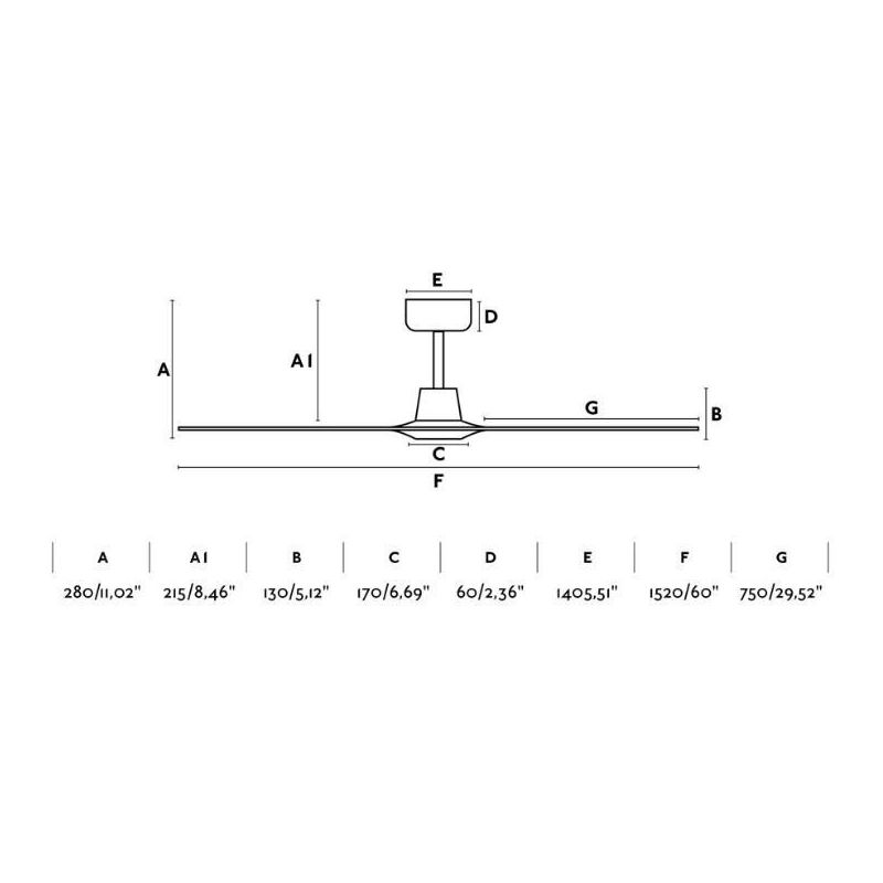 MOREA VENTILATORE SENZA LUCE CON 3 PALE PINO O NOGAL DIAMETRO CM 150 CON TELECOMANDO INCLUSO FARO VENTILATORI - Cristalensi Shop