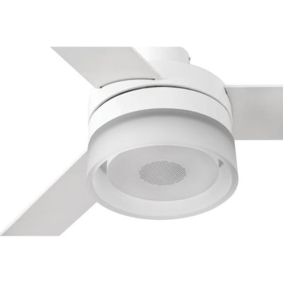 ICE VENTILATORE 3 PALE BIANCO LED 15W CON CASSA ACUSTICA DIAMETRO CM 132 E TELECOMANDO FARO VENTILATORI - Cristalensi Shop Onlin