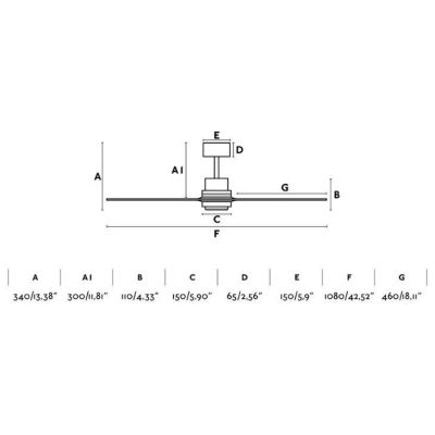 MINI LANTAU VENTILATORE A SOFFITTO DIAMETRO 107 CM NICKEL SATINATO O NERO SENZA LUCE PALE NOCE FARO VENTILATORI - Cristalensi Sh