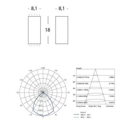 TOWER APPLIQUE LED INTEGRATO SOSTITUIBILE 12W 3000K IP54 ALLUMINIO NERO O BIANCO Sovil - Cristalensi Shop Online