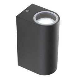 BOBO APPLIQUE DA ESTERNO MODERNA IP54 ANTRACITE O ACCIAIO ATTACCO 2XGU10 DI SOVIL Sovil - Cristalensi Shop Online 2