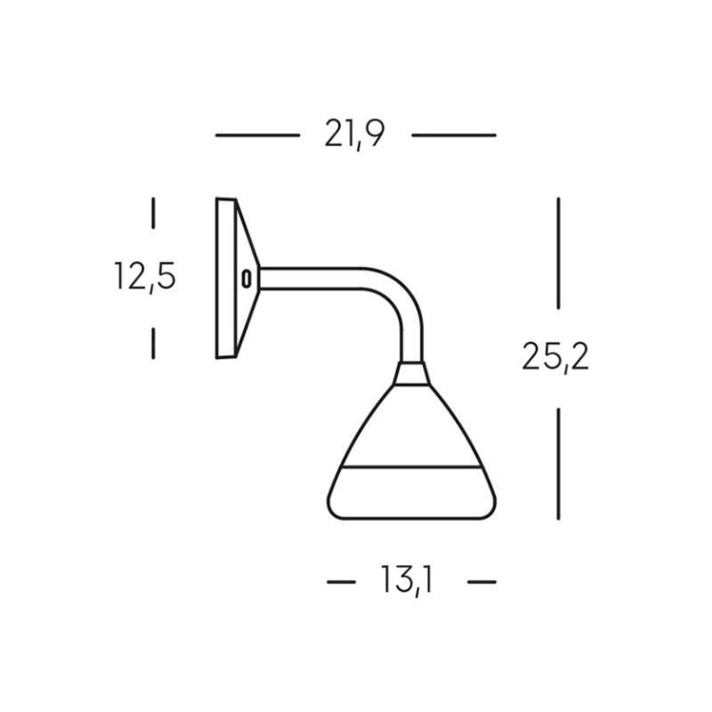 GRAAL PICCOLA APPLIQUE DA ESTERNI IP54 LED 20W LUCE 3000K O 4000K IN 4 COLORI DI SOVIL Sovil - Cristalensi Shop Online