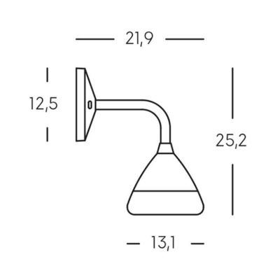 GRAAL PICCOLA APPLIQUE DA ESTERNI IP54 LED 20W LUCE 3000K O 4000K IN 4 COLORI DI SOVIL Sovil - Cristalensi Shop Online
