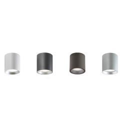 SHOW PLAFONIERA CILINDRICA D12 MODERNA DA ESTERNI IP65 LED 12W LUCE 3000K O 4000K IN 4 COLORI Sovil - Cristalensi Shop Online