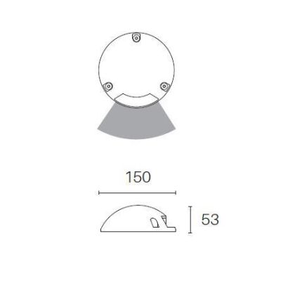 UPPER CALPESTABILE SENZA SCASSO DIAMETRO CM 15 CON LED INTEGRATO DA 2W SOSTITUIBILE IP65 DI SOVIL Sovil - Cristalensi Shop Onlin