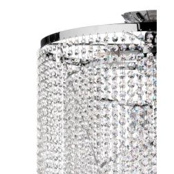 ELICA PLAFONIERA PICCOLA IN METALLO CROMO CON CRISTALLI DIAMETRO CM 25 DESIGN MODERNO CRISTALENSI LIGHT - Cristalensi Shop Onlin 2