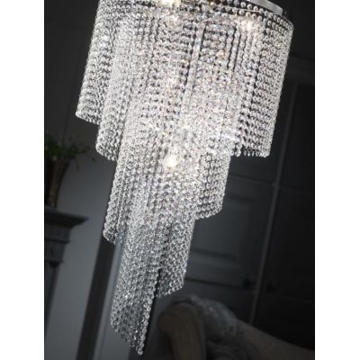 ELICA PLAFONIERA DIAMETRO CM 55 IN METALLO CROMO CON CRISTALLI DESIGN MODERNO CRISTALENSI LIGHT - Cristalensi Shop Online