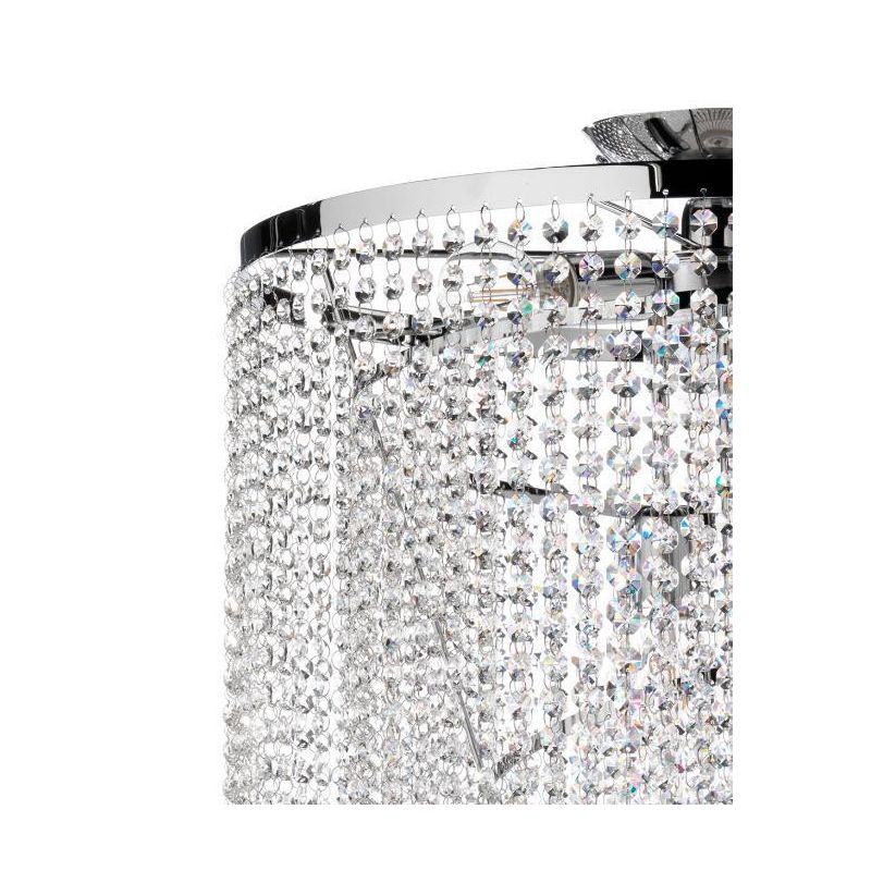 ELICA PLAFONIERA DIAMETRO CM 55 IN METALLO CROMO CON CRISTALLI DESIGN MODERNO CRISTALENSI LIGHT - Cristalensi Shop Online