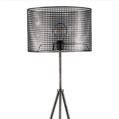 FLAM PIANTANA ALTEZZA 145 CM STILE VINTAGE IN METALLO PERFORATO ANTRACITE LAMPADINA 1XE27 CRISTALENSI LIGHT - Cristalensi Shop O