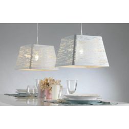 BOBBY SOSPENSIONE SINGOLA MODERNA IN METALLO BIANCO PERFORATO LAMPADINA ATTACCO 1XE27 CRISTALENSI LIGHT - Cristalensi Shop Onlin