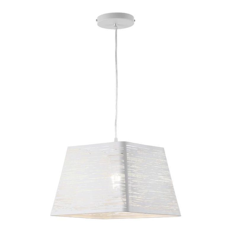 BOBBY SOSPENSIONE SINGOLA MODERNA IN METALLO BIANCO PERFORATO LAMPADINA ATTACCO 1XE27 CRISTALENSI LIGHT - Cristalensi Shop Onlin