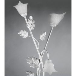 MARILENA PIANTANA 3 LUCI CLASSICA IN METALLO BIANCO/ARGENTO CON PARALUMI IN VETRO CRISTALENSI LIGHT - Cristalensi Shop Online 2