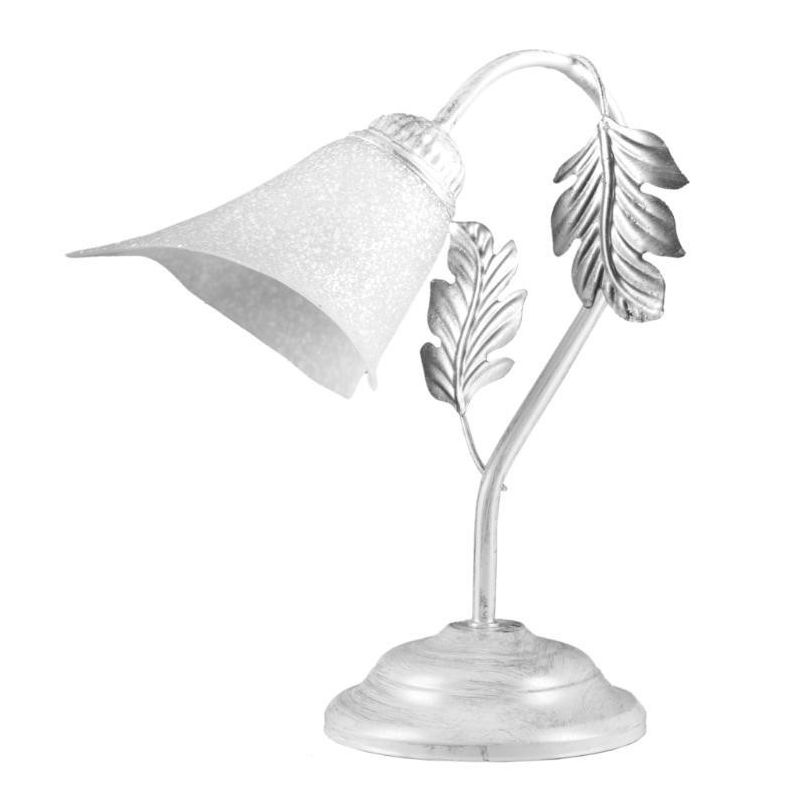 MARILENA LUMETTO CLASSICO IN METALLO BIANCO/ARGENTO CON PARALUME IN VETRO CRISTALENSI LIGHT - Cristalensi Shop Online