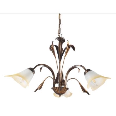 LUCREZIA LAMPADARIO A 3 LUCI CLASSICO FINITURA AVORIO O BRONZO CON PARALUMI IN VETRO SABBIATO CRISTALENSI LIGHT - Cristalensi Sh