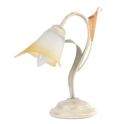 LUCREZIA LUMETTO CLASSICO CON FINITURA AVORIO O BRONZO E PARALUME IN VETRO SABBIATO CRISTALENSI LIGHT - Cristalensi Shop Online