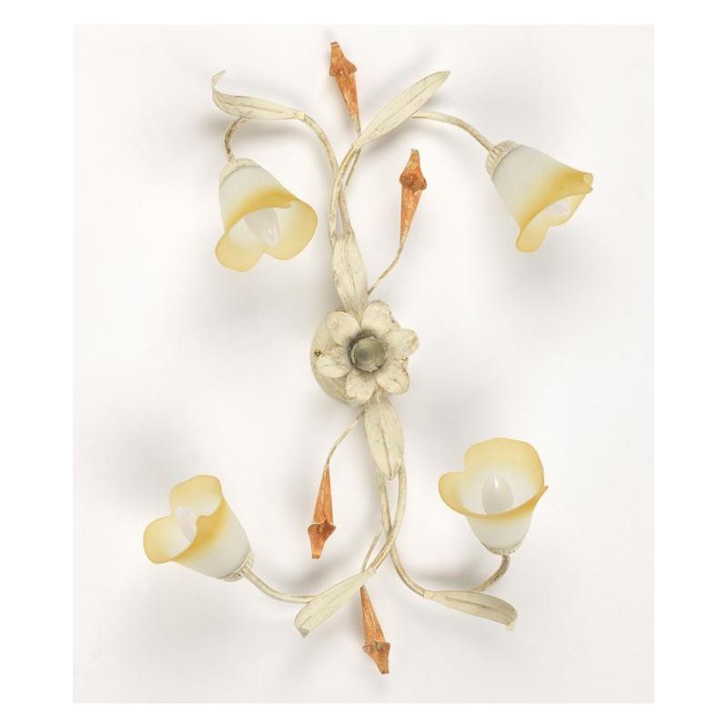 LUCREZIA PLAFONIERA CLASSICA 4 LUCI CON FINITURA AVORIO ANTICO O BRONZO E PARALUMI IN VETRO SABBIATO CRISTALENSI LIGHT - Cristal