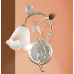 MARZIA APPLIQUE CLASSICA IN METALLO AVORIO O RUGGINE CON DIFFUSORE IN VETRO A SCAVO Padana Lampadari - Cristalensi Shop Online 2