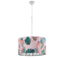 FLAMINGO SOSPENSIONE GIOVANE E MODERNO CON DIFFUSORE IN TESSUTO ROSA DECORATO CRISTALENSI LIGHT - Cristalensi Shop Online 2