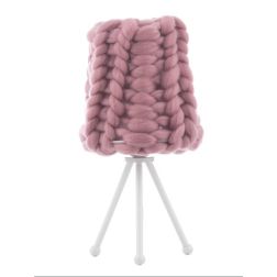 DOLLY LAMPADA DA TAVOLO MODERNA BASE TREPPIEDI CON DIFFUSORE IN LANA COLORE ROSA ANTICO CRISTALENSI LIGHT - Cristalensi Shop Onl
