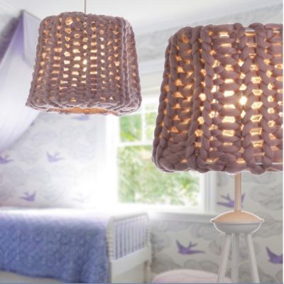 DOLLY SOSPENSIONE SINGOLA MODERNA METALLO BIANCO CON DIFFUSORE IN LANA COLORE ROSA ANTICO CRISTALENSI LIGHT - Cristalensi Shop O