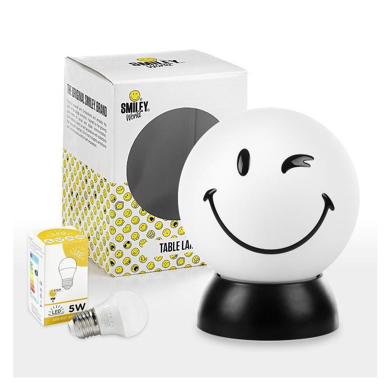 SMILEY BIRBO LUMETTO PICCOLO SFERICO COLORI GIALLO O BIANCO D15 LAMPADINA LED INCLUSA CRISTALENSI LIGHT - Cristalensi Shop Onlin