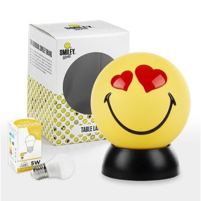 SMILEY CUPIDO LUMETTO PICCOLO SFERICO COLORI GIALLO O BIANCO D15 LAMPADINA LED INCLUSA CRISTALENSI LIGHT - Cristalensi Shop Onli