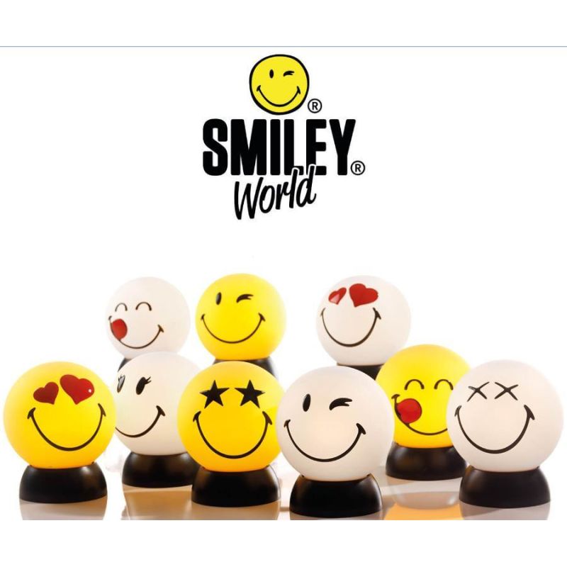 SMILEY CIACCIO LUMETTO PICCOLO SFERICO COLORI GIALLO O BIANCO D15 LAMPADINA LED INCLUSA CRISTALENSI LIGHT - Cristalensi Shop Onl