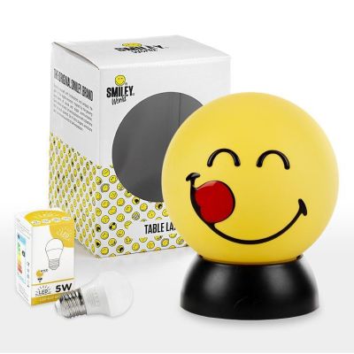 SMILEY CIACCIO LUMETTO PICCOLO SFERICO COLORI GIALLO O BIANCO D15 LAMPADINA LED INCLUSA CRISTALENSI LIGHT - Cristalensi Shop Onl