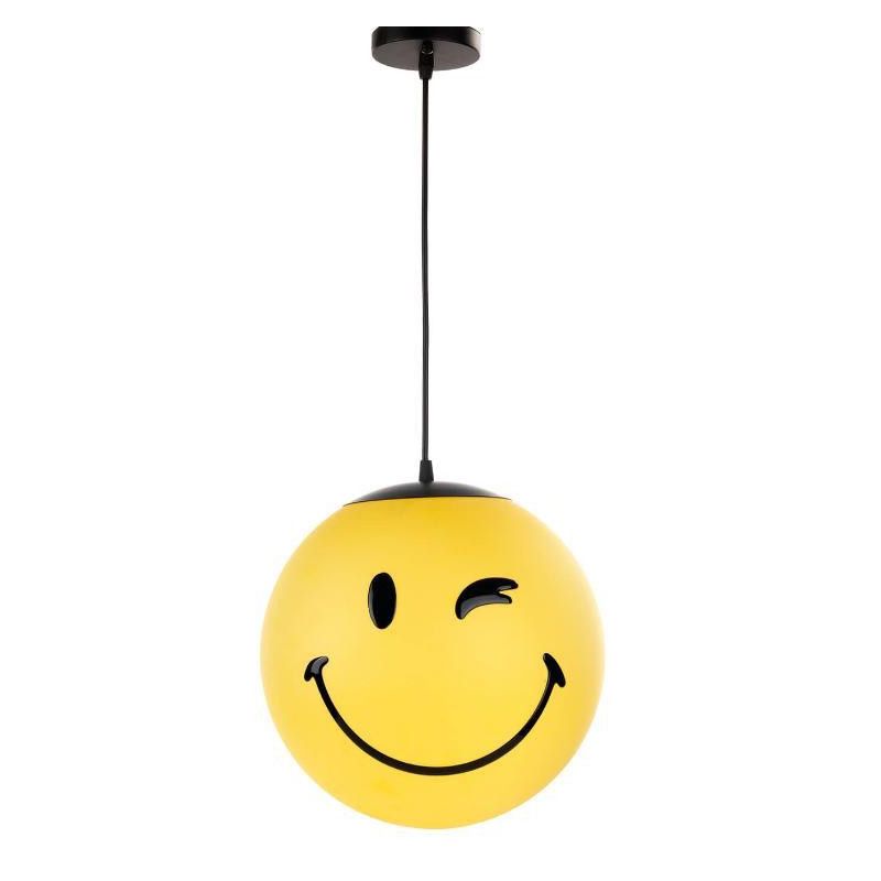 SMILEY BIRBO SOSPENSIONE SINGOLA FORMA SFERICA COLORI GIALLO O BIANCO D30 LAMPADINA LED INCLUSA CRISTALENSI LIGHT - Cristalensi