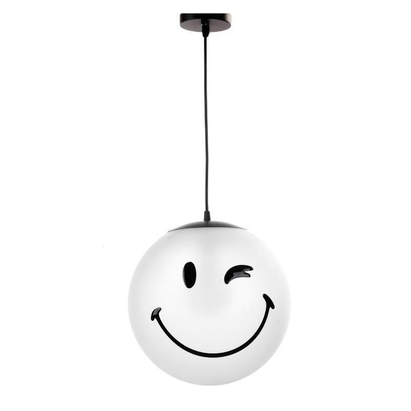 SMILEY BIRBO SOSPENSIONE SINGOLA FORMA SFERICA COLORI GIALLO O BIANCO D30 LAMPADINA LED INCLUSA CRISTALENSI LIGHT - Cristalensi