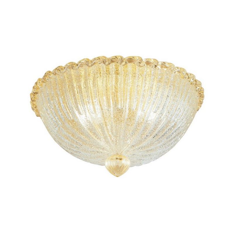 903/PLP PLAFONIERA IN GRANIGLIA BORDO AMBRA Padana Lampadari - Cristalensi Shop Online