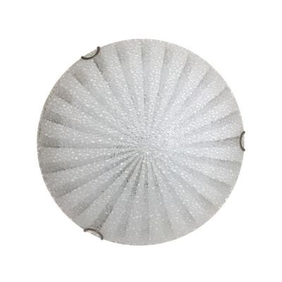 CRUX PLAFONIERA MODERNA DIAMETRO CM 30 IN VETRO CON DETTAGLI CROMO LAMPADINE 2XE27 CRISTALENSI LIGHT - Cristalensi Shop Online