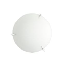 NAIL PLAFONIERA CLASSICA IN VETRO SATINATO BIANCO DIAMETRO CM 30 LAMPADINA 1XE27 CRISTALENSI LIGHT - Cristalensi Shop Online