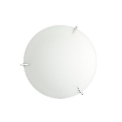 NAIL PLAFONIERA CLASSICA IN VETRO SATINATO BIANCO DIAMETRO CM 30 LAMPADINA 1XE27 CRISTALENSI LIGHT - Cristalensi Shop Online