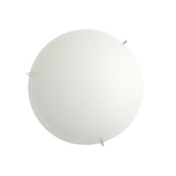 NAIL PLAFONIERA MEDIA CLASSICA IN VETRO SATINATO BIANCO DIAMETRO CM 40 LAMPADINE 2XE27 CRISTALENSI LIGHT - Cristalensi Shop Onli