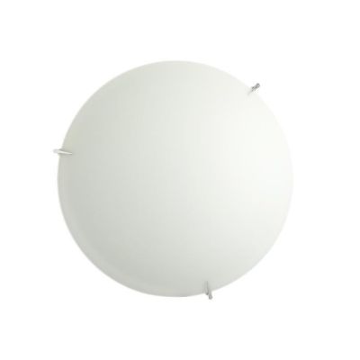 NAIL PLAFONIERA MEDIA CLASSICA IN VETRO SATINATO BIANCO DIAMETRO CM 40 LAMPADINE 2XE27 CRISTALENSI LIGHT - Cristalensi Shop Onli