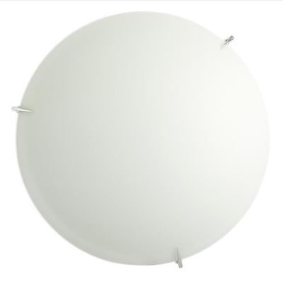 NAIL PLAFONIERA GRANDE CLASSICA IN VETRO SATINATO BIANCO DIAMETRO CM 50 LAMPADINE 3XE27 CRISTALENSI LIGHT - Cristalensi Shop Onl