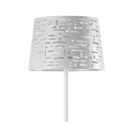 RICKY PIANTANA MODERNA IN METALLO BIANCO TRAFORATO ALTEZZA CM 164 LAMPADINA ATTACCO E27 CRISTALENSI LIGHT - Cristalensi Shop Onl 2