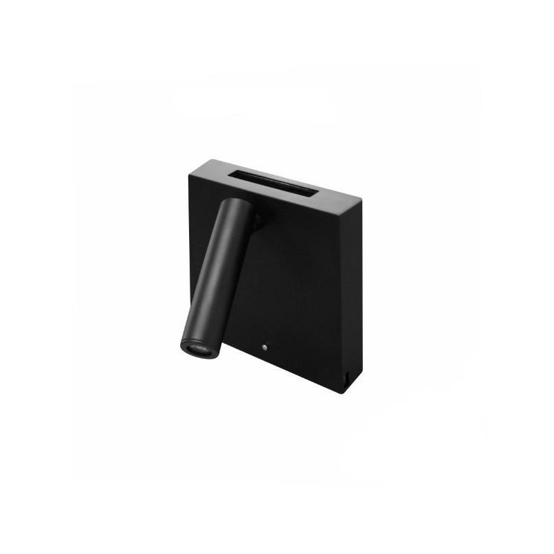 SWEET APPLIQUE BIANCA O NERA CON LUCE A LED DA 4W E CON CARICATORE A INDUZIONE E 2 PORTE USB BENEITO FAURE - Cristalensi Shop On