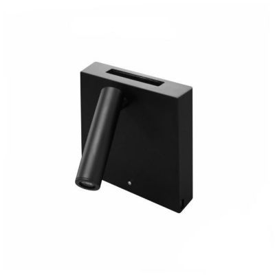 SWEET APPLIQUE BIANCA O NERA CON LUCE A LED DA 4W E CON CARICATORE A INDUZIONE E 2 PORTE USB BENEITO FAURE - Cristalensi Shop On