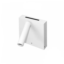 SWEET APPLIQUE BIANCA O NERA CON LUCE A LED DA 4W E CON CARICATORE A INDUZIONE E 2 PORTE USB BENEITO FAURE - Cristalensi Shop On 2