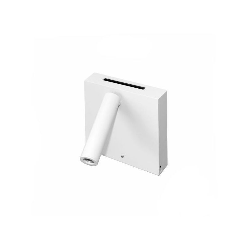 SWEET APPLIQUE BIANCA O NERA CON LUCE A LED DA 4W E CON CARICATORE A INDUZIONE E 2 PORTE USB BENEITO FAURE - Cristalensi Shop On